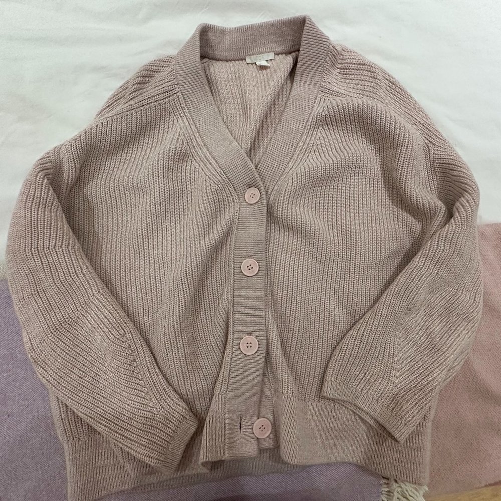 COS light pink cardigan
